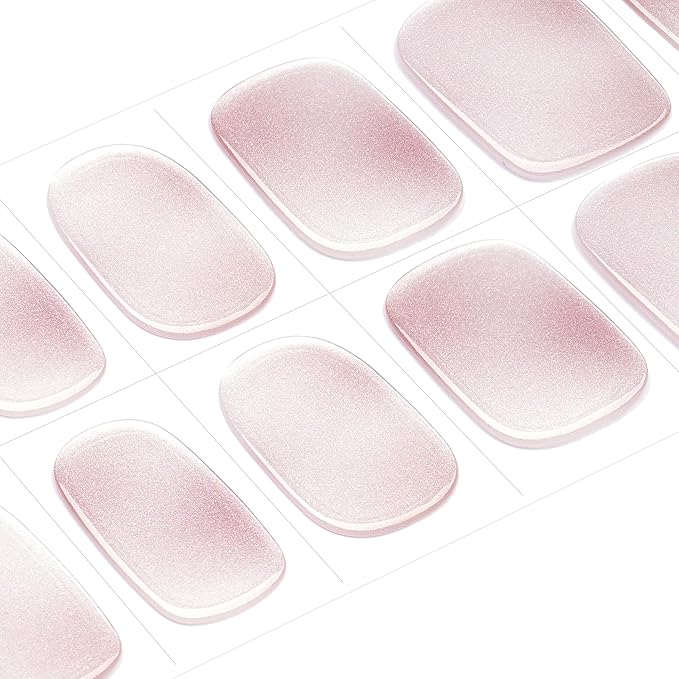 DANNI & TONI Semi Cured Gel Nail Strips Pink Tie Dye Mirror Gel Nail Wraps 28 Stickers | Rosy Halo