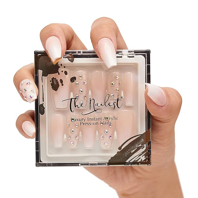 The Nailest - Instant Luxury Acrylic Press-on Nails-Medium Coffin- Pixie Love