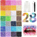 30000Pcs 28 Colors Resin Jelly Rhinestones for Bedazzling, Multicolor 3mm Flatback Gems for Diamond Art 3Pcs Jewelry Glue for Bedazzled Nail Art Makeup Crafting Book Shoes