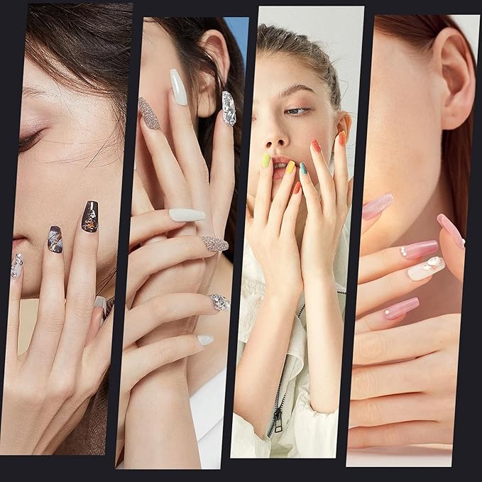 9Pcs Nail Art Brushes Set, Professional Double-Ended Acrylic Liner Detail Brushes for Gel Polish Art Nail, 3D Art Nail Dotting Brush Pen for Manicure DIY Home Salon, Black