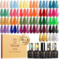 ROSALIND Fall Gel Nail Polish Set - 26 Colors Yellow Orange Burgundy Red Brown Black Green Gel Polish Set with Glossy Matte Glitter Gel Top Base Coat Soak Off Gift for Women