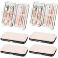 Hanaive 6 Set Manicure Set 48Pcs Nail Clippers Pedicure Kit 8 in 1 Stainless Steel Grooming Kit Professional Nail Care Tools with Luxurious Travel Case for Men Women Gift(Rose Gold)