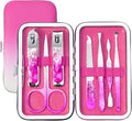 Nail Clippers Set 7 in 1 Stainless Steel, Professional Manicure Pedicure Kit Scissors Set with Luxurious Travel Case- Portable Travel Nail Grooming Kit Gift for Women