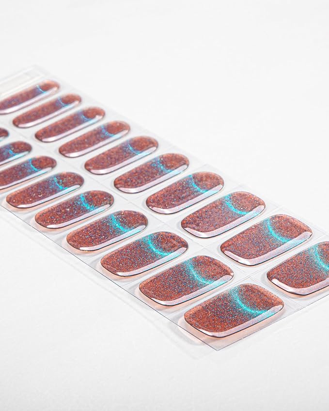 French-Inspired 20pcs Semi Cured Gel Nail Strips - Salon-Grade DIY Wraps with Glaze Texture, Easy Application, UV Light Required for Classic Nails