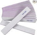Nail Files (12 Pack), 100/180 Grit Emery Boards Nail File for Natural Nails and Acrylic Nails, Double Sided Emory Boards limas para unas acrilicas Profesional Fingernail Filer Reusable Manicure Gray