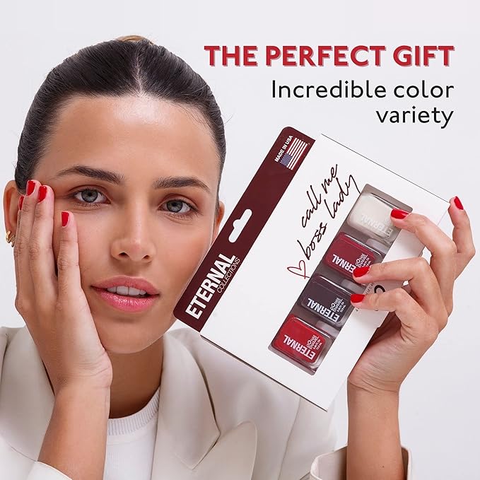 Eternal Nail Polish Set 4 Piece Kit: Long Lasting, Quick Dry and Cruelty Free. Made in USA - 0.46 Fluid Ounces Each (Call Me Boss Lady)