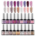 10ml Gel Cat Eye Nail Polish Kit - 18Pcs Cat Eye Magnetic Nail Polish With Magnetic Iron Rod Double Ended Nail Tool, Long-Lasting and Non-Fading Creating Fashionable Manicures