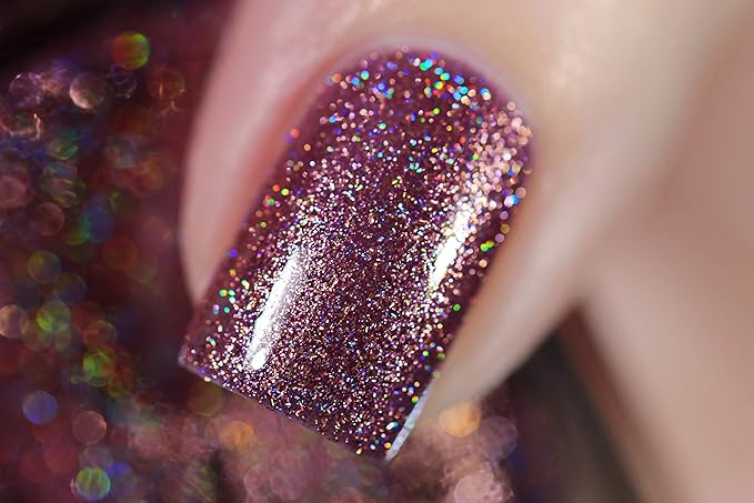 ILNP No Promises - Dark Amaranth Pink Holographic Nail Polish