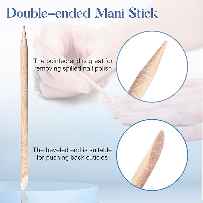 30 Pack Disposable Manicure Kit Individually Packed 3-Piece Mini Press on Nail Art Tool Prep Kit Includes Mini Nail File, Cuticle Stick, Prep Pad, 30 Sets for Salon Business Home Travel Use