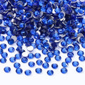 Sapphire Flatback Rhinestones, Glass Rhinestones for Nail Art and Craft, Glue Fix, Loose Crystal Gemstones(Blue, SS8, 2880pcs, 2.3-2.5mm)