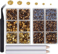 8000pcs Hotfix SS4-SS30, Rhinestones Flatback,Rhinestones for Crafts Clothes Mixed 6 Sizes, Hotfix Crystals with Wax Pencil Kit, Lt. Topaz