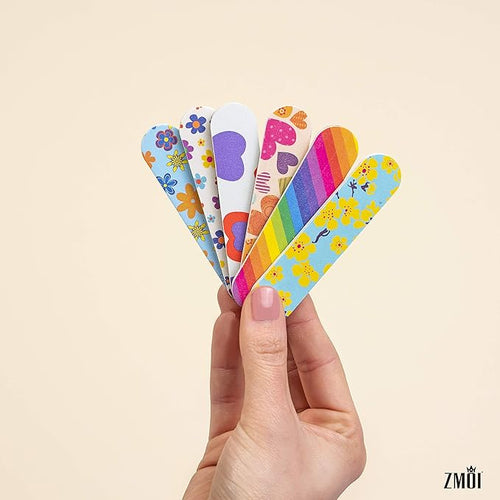 (1 Dozen) Colorful Girly Mini Emery Board Nail Files