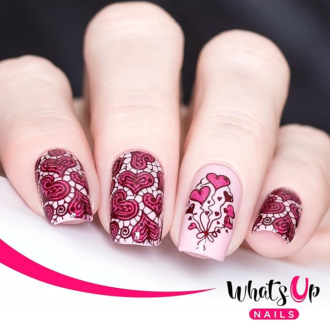 Whats Up Nails - B024 Love is Everywhere Stamping Plate for Nail Art Design