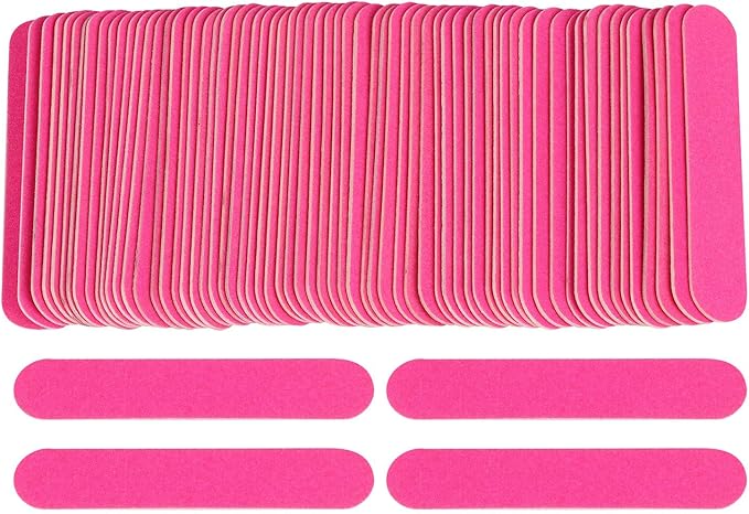Tbestmax 200 Disposable Mini Nail File Bulk 3.4 inch Double Sided Emery Boards for Fingernail Tools 150 Grit