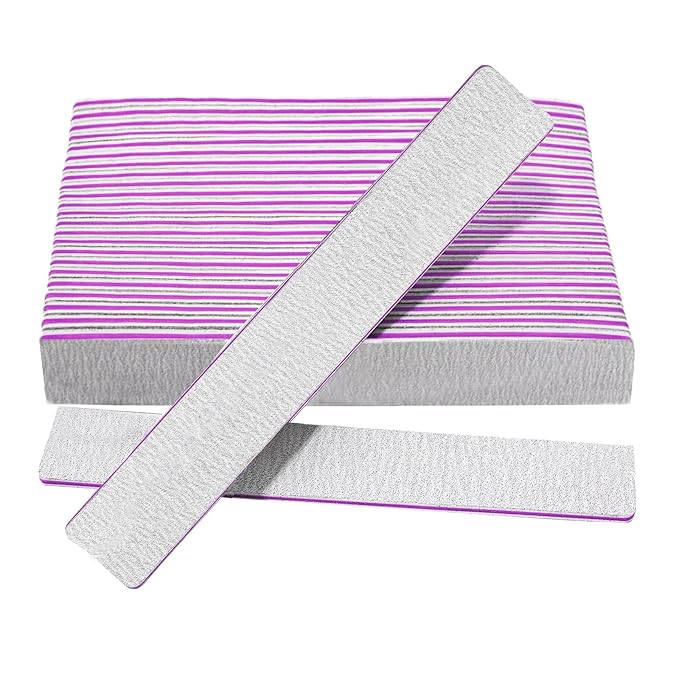 27pcs Emery Board Nail File,80/80 Grit Finger Nail Files for Acrylic and Gel Nails