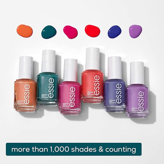 essie Salon-Quality Nail Polish, Vegan, Silver Glitter, Set In Stones, 0.46 fl oz