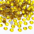 Yellow Flatback Rhinestones, Glass Rhinestones for Nail Art and Craft, Glue Fix, Loose Crystal Gemstones(Yellow, SS12, 2880pcs, 2.9-3.0mm)