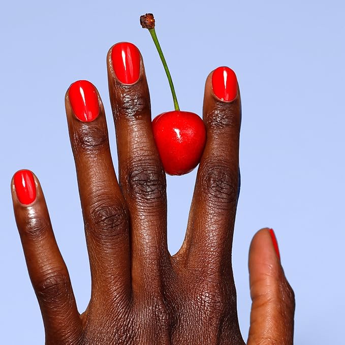 LONDONTOWN lakur Nail Polish - Chip-Resistant, Non-Toxic, Conditions & Hydrates Nails | Glossy Bright Red, Maraschino Cherry, .40 fl oz