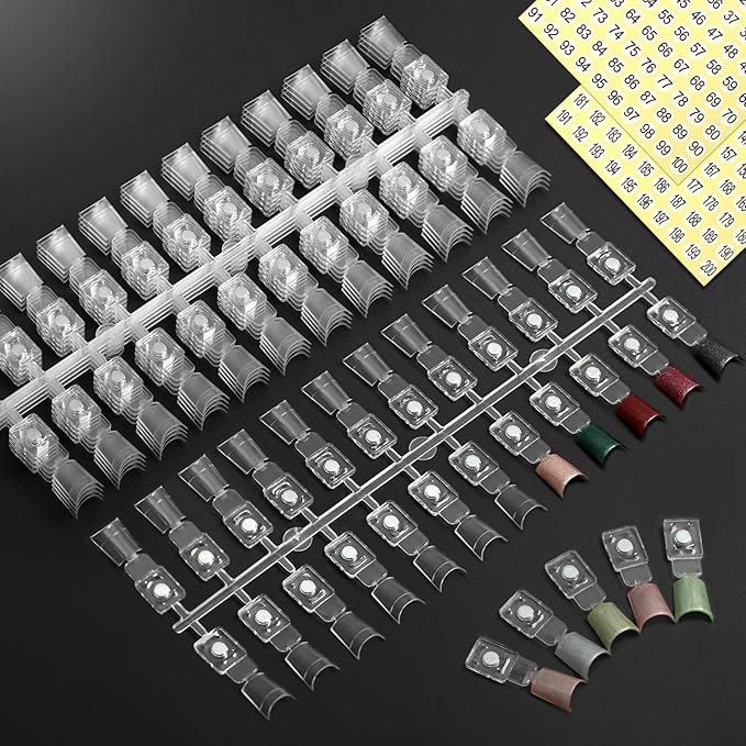 120PCS Magnetic Nail Color Display Tips,Premium Acrylic False Nail Tips for Gel & Regular Polish, Durable, Easy to Color,Perfect for Nail Practice & Professional Use (Magnetic nail tips)