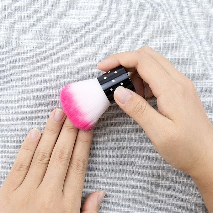 AUEAR, 4 Pack Multicolor Nail Powder Brush Dust Brushes Art Cleaner Cleaning Tools for Women and Girls