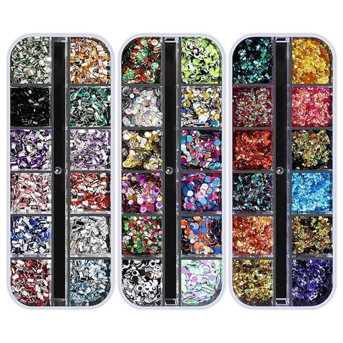 Artdone 12 boxes Nail Rhinestones,Nail Gems Nail Diamonds,Nail Art Studs Nail Crystals Nail Sequins for Nails Kit with 1 Tweezers and 3 Pen for Nail Art Supplies Accessories……