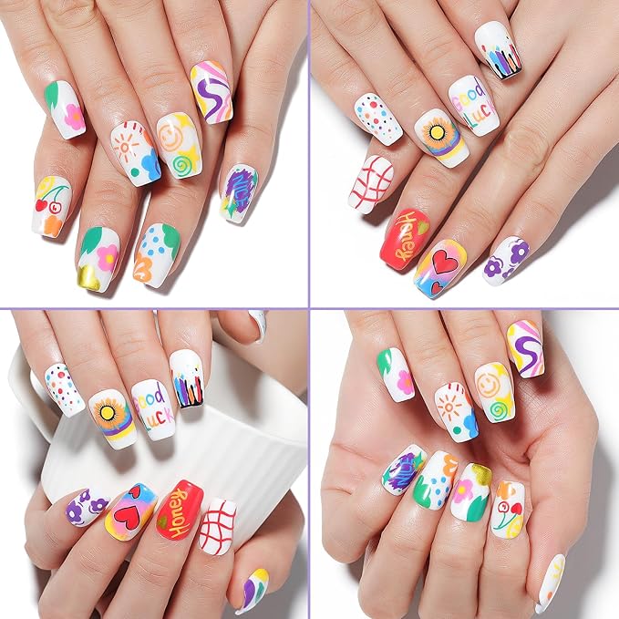 AIMEILI 12 Colors Nail Art Pens Set, 0.5mm Fine Tip Acrylic Paint Pens for Salon & Home DIY Nail Design, Dotting Drawing Liner Brush for Manicure, Nail Polish Art Decoration Kit 2