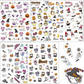 7 Pics 5D Halloween Nail Stickers, Small Cute Cartoon Nail Stickers for Kids, Girls and Women, Goth Nail Charms, Accessories for Nail Art, Pegatinas para Uñas