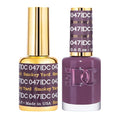 DND DC Gel Polish Set, Purple Collection, UV/LED Gel Polish and Air Dry Nail Lacquer, Matching Chip-Free Polish Duo, 047 Smokey Yard, 0.5 Fl Oz