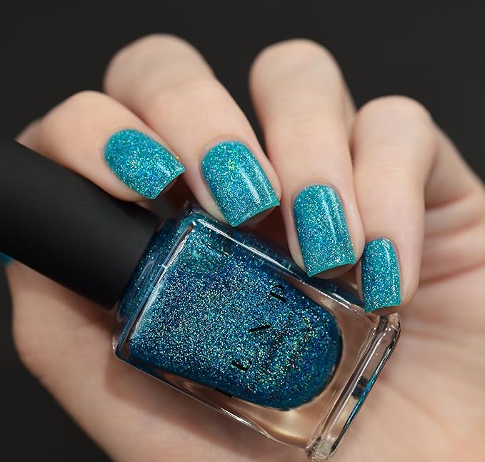 ILNP Surfboard - Tropical Turquoise Holographic Sheer Jelly Nail Polish