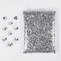 SS3-SS20 Crystal Glass Rhinestone Round Shape Flatbase Strass for DIY Nail Art Decorations Craft Making 14400PCS/Bag (SS20：4.6-4.8mm, Mine Silver)