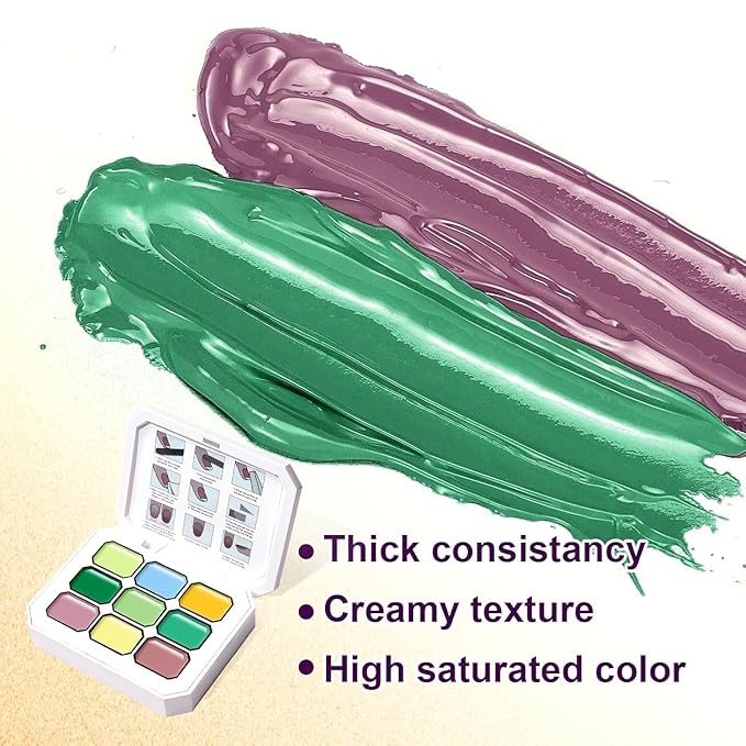 Gradient Painting Gel Set, 6*Plates Ombre Gel Nail Polish Pigment Pat Nails,Long-lasting Silky Texture Highly Saturated French Manicure Soak of UV/Led Home Salon DIY Nail Art G+R+M+A12