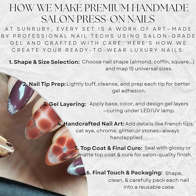 Press On Nails Short Almond Brown Marble & Leopard Nail Art with French Tip | Reusable Soft Gel Nails in 15 Sizes -30 Nail Kit with Glue | Designed in L.A, Handmade in Vietnam| Chocolate Kiss