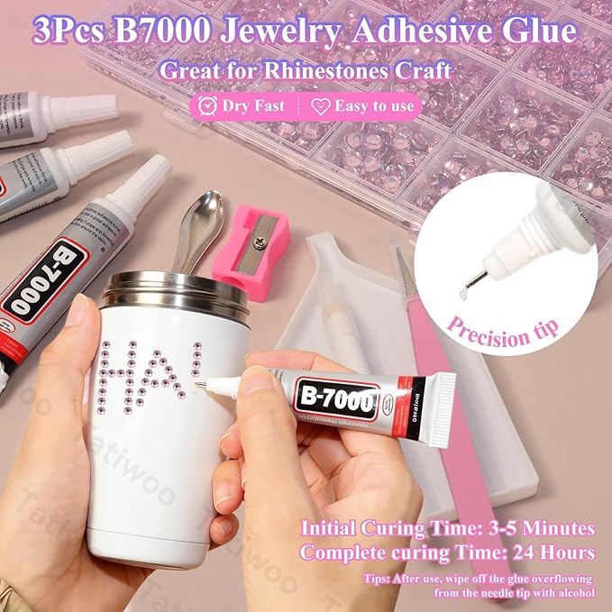 20000Pcs Light Pink Flatback Jelly Resin Rhinestones for Bedazzling, Mix Sizes 2-6mm Crystal Rhinestones Gems, Pink Gems Bedazzling for Crafting for DIY Face Makeup Crafts Tumblers