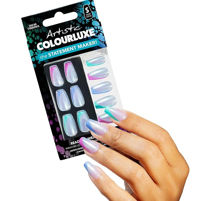 Artistic Colourluxe Press-On Tips - Kit Colourluxe Press-On Tips - Kits Nails - 30 Nails (Give Me Cyberspace, Kit)