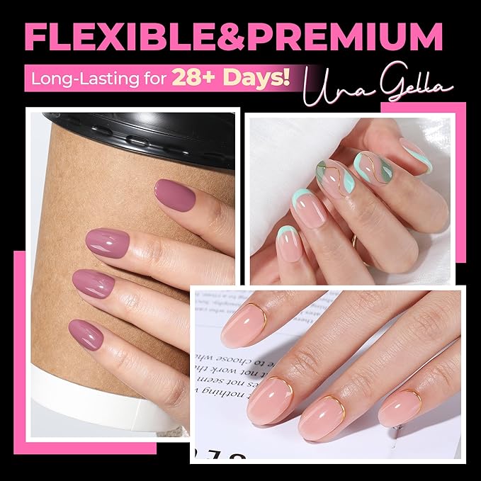 UNA GELLA Oval Nail Tips Exra Short 504PCS Pre-shape Gel Oval Almond Nail Tips for Women DIY Salon Round Almond Press On Nails Full Cover Clear Fake Acrylic Tips 12 Sizes