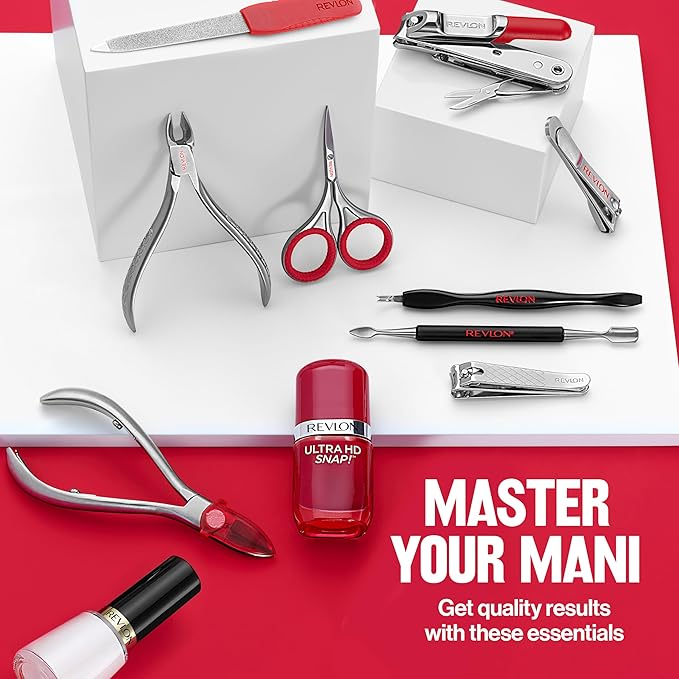 Revlon Mini Nail Clipper, Nail Care Tools, Curved Blade for Trimming & Grooming, Easy to Use (Pack of 2)