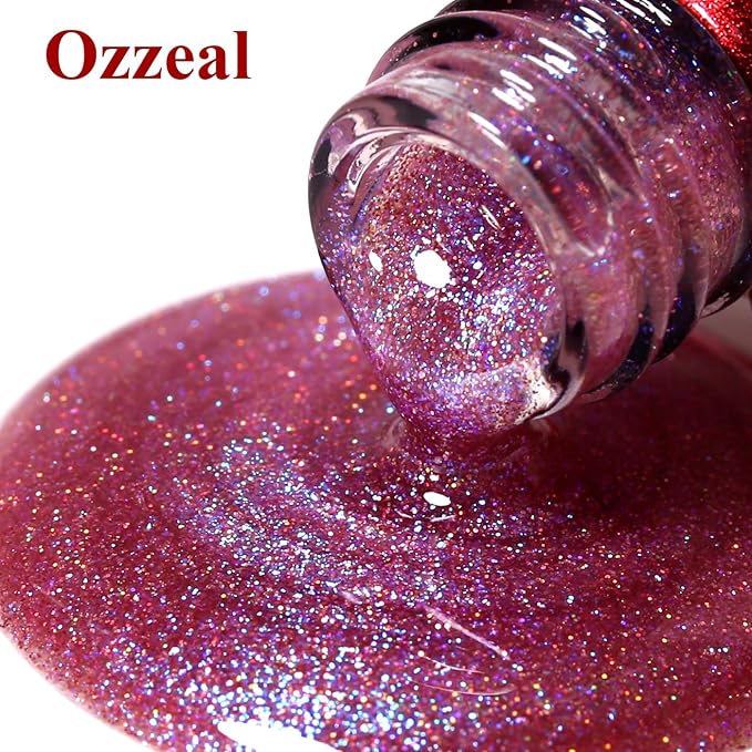 Mermaid Iridescent Glitter Gel Nail Polish - Sparkle Shimmer Gel DIY Manicure 15ML