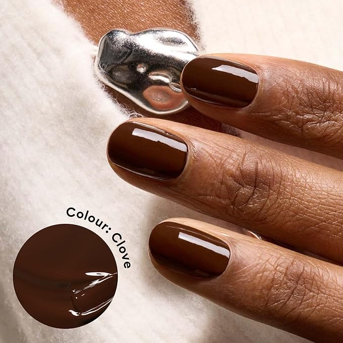 Manucurist Green Flash Gel Polish - Clove (Chocolate Brown) - UV & LED Gel Nail Polish - 12-Free, Bio-Sourced (84%) - Professional Manicure - 15 ml
