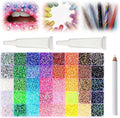 Colorful DIY Resin Rhinestone Kit for Bedazzling, Resin Jelly Rhinestones for Bedazzling, Multicolor 3mm Flatback Gems,Rhinestones Gems Bedazzling Bedazzed Kit for Nail Art (32000PCS)