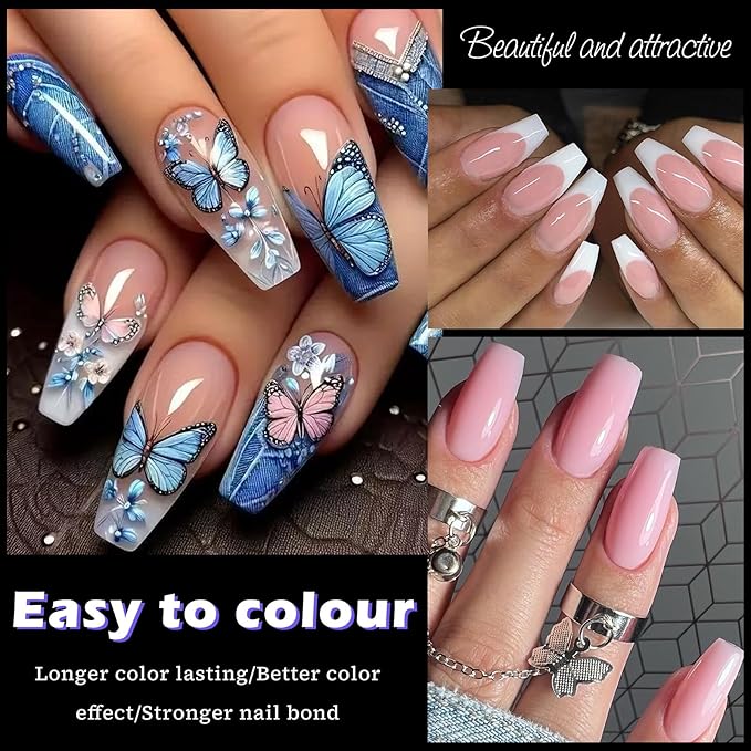 LoveOurHome 600pc Medium Coffin Nail Tips Clear Fake Nails Coffin Gel Nail Tips Full Cover Acrylic Nails Clear Press on Nails Medium False Nail 15 Sizes Fingernail for Gel Nail Tip Extension