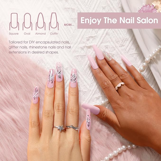 ROSALIND Light Purple Poly Extension Gel, 80ml/2.7 oz Gray Pink Poly Nail Gel Building Enhancement for Nail Art Decoration, Fall Colors Nail Thickening Extension Easy to DIY Use at Home Need UV Lamp