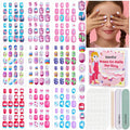 Teenitor 216pcs Kids Press On Nails for Girls, 9 Styles of 8-12 Years Girls Press On Nails for Kids, Full Cover Fake Nails for Little Girl, Short Acrylic Nails Set