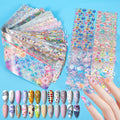 JERCLITY 300 Sheets Nail Foil Transfer Stickers Set Nail Foils Transfer Art Spring Flower Design for Women Girls Decoration