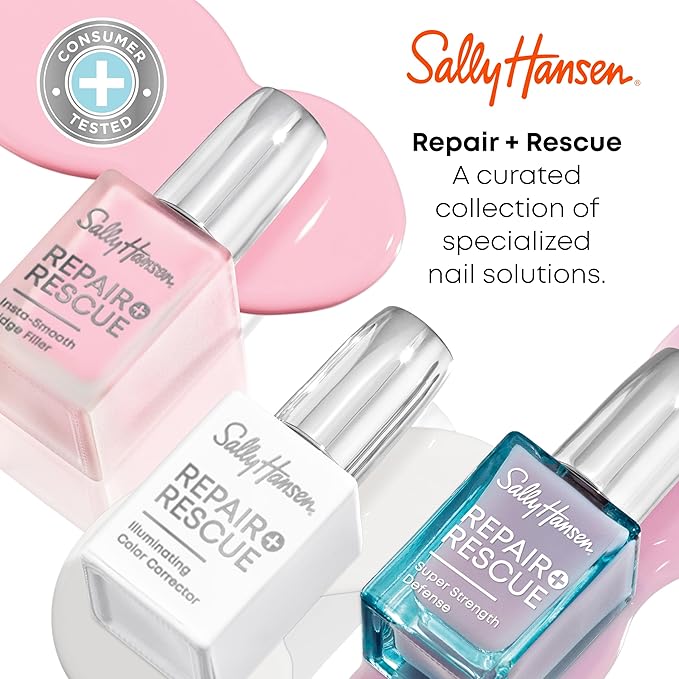 Sally Hansen Nail Treatment Repair + Rescue Insta-Smooth Ridge Filler | Contains Hyaluronic Acid | Conceals Nail Imperfections & Smooths Nail Surface