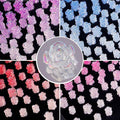400 PCS Color Changing Flowers Nail Charms,3D Camellias Nail Decoration,Color Changing Camellia Acrylic Charms,Resin Flowers Charms Nails