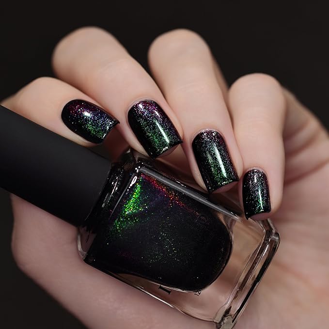 ILNP Salem - Rich Black Green Shimmer Nail Polish
