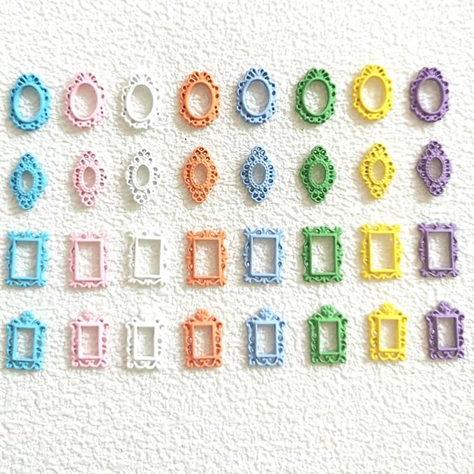 Macaron Frame Nail Charm,3D Retro Nail Charms Vintage Metal Nail Charms Accessories Punk Nail Art Supplies for Manicure Nail Art Craft DIY Nail Decorations