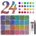 24000PCS 24 Color 3mm Crystal Resin Rhinestones Flatback SS10 Colorful Rainbow Stones Gems Diamonds for Nails Face Eyes Makeup Tumblers Bottles DIY Crafts Bedazzling Crafting Clothes Shoes
