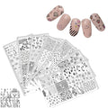 Mezerdoo 10pcs Nail Art Stamping Plate Skull Flower Mixed DIY Nails Image Stamp Stamping Plates Manicure Template for UV Gel Polish Painting