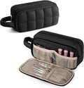LUXJA Puffy Nail Polish Organizer Case Holds 12-18 Bottles (15ml/0.5 fl.oz), Lightweight Nail Polish Storage with Pockets for Manicure Kit (Bag Only), Black